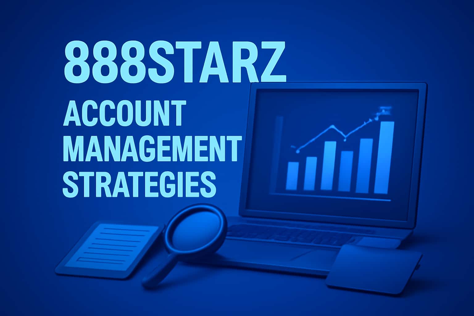 Visual representation of 888Starz account management strategies with futuristic design elements.