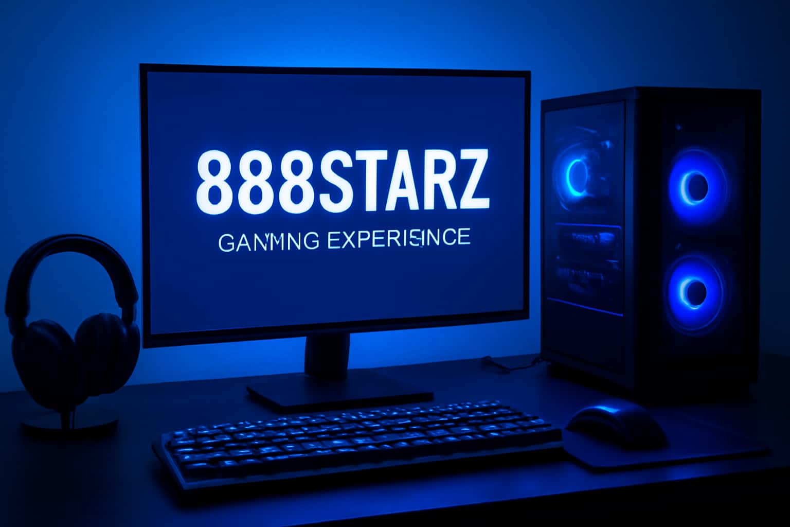 Informational scene about 888Starz Gaming Experience with highlighted text.