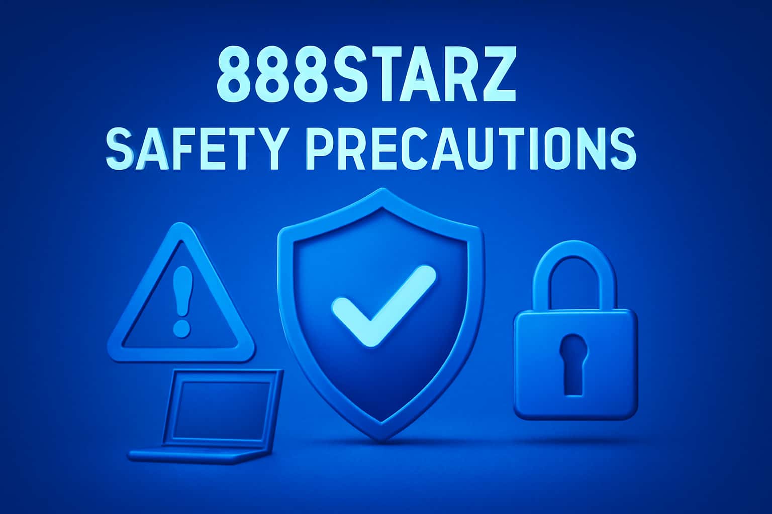 Informational scene highlighting safety precautions for 888Starz users.
