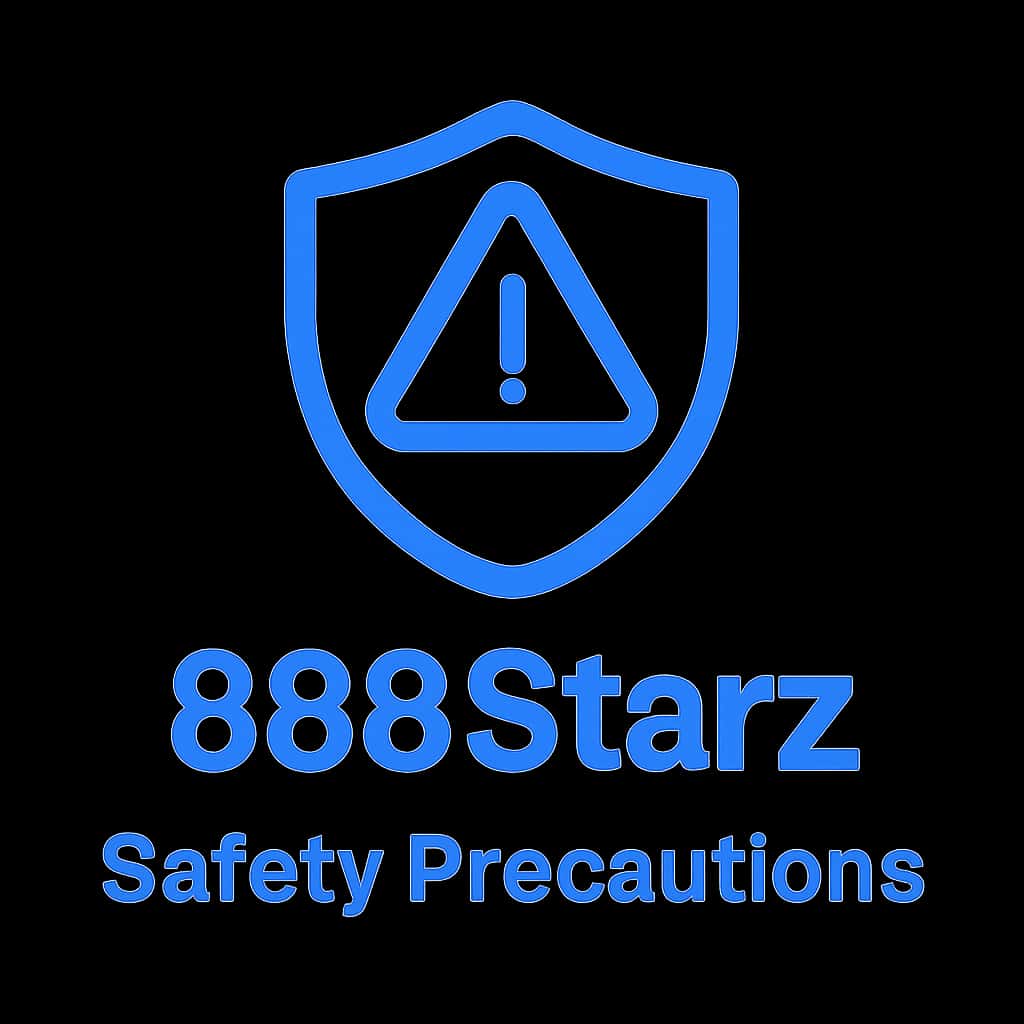 Icon representing safety precautions for the 888Starz platform.