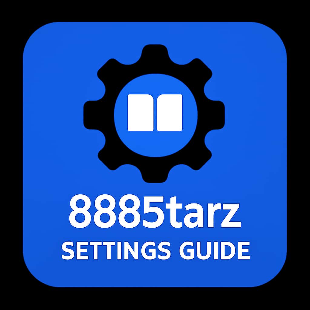 A badge design representing the 888Starz Settings Guide.