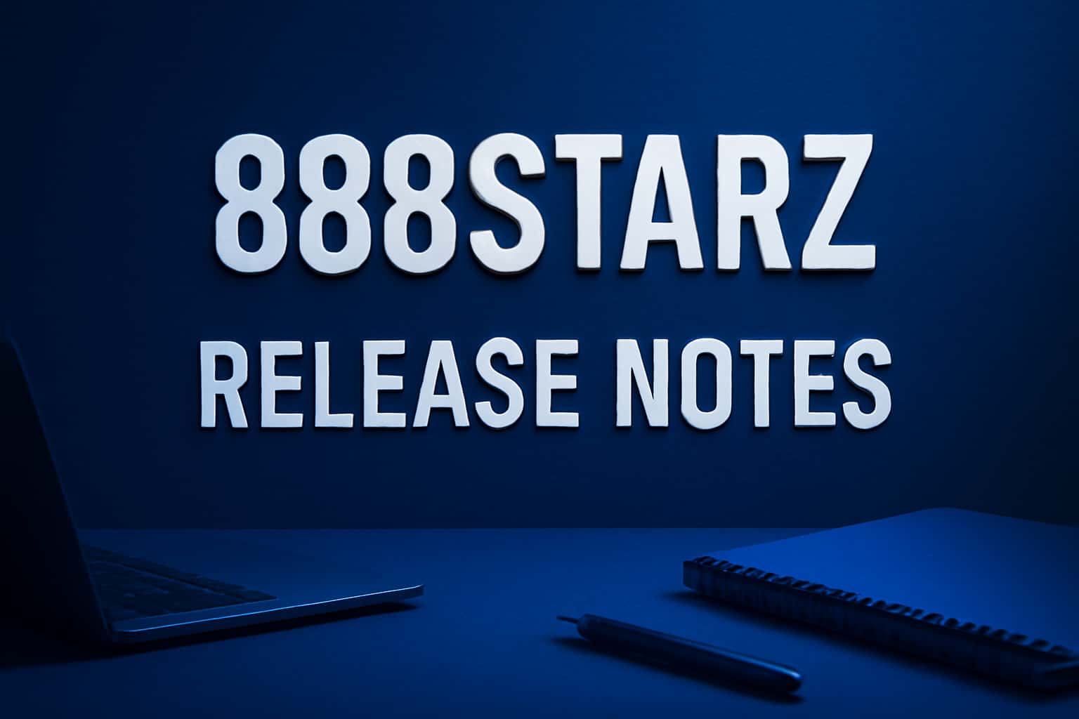 Visual representation of the 888Starz Release Notes with a futuristic theme.